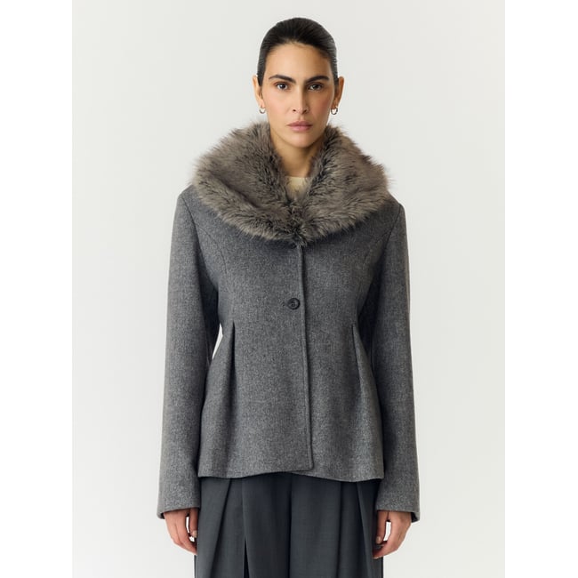 Veste gris - medium grey melange1 <span itemprop=