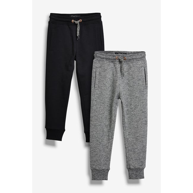 Joggers coupe slim, lot de 2 noir, gris <span itemprop=