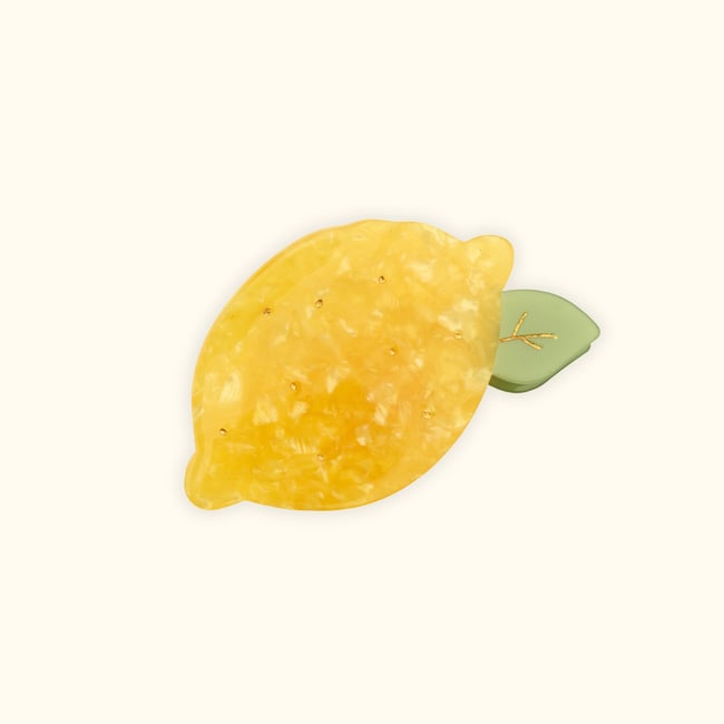 Pince à cheveux CITRON jaune <span itemprop=