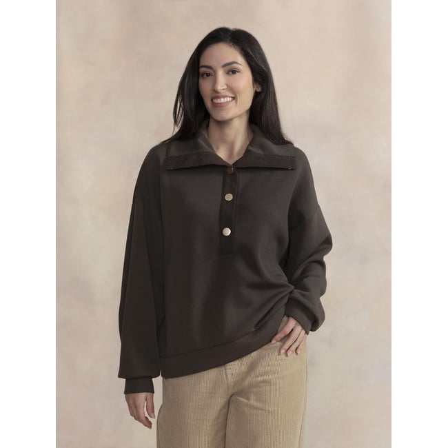 Pull col camionneur NOELYCAM brun <span itemprop=