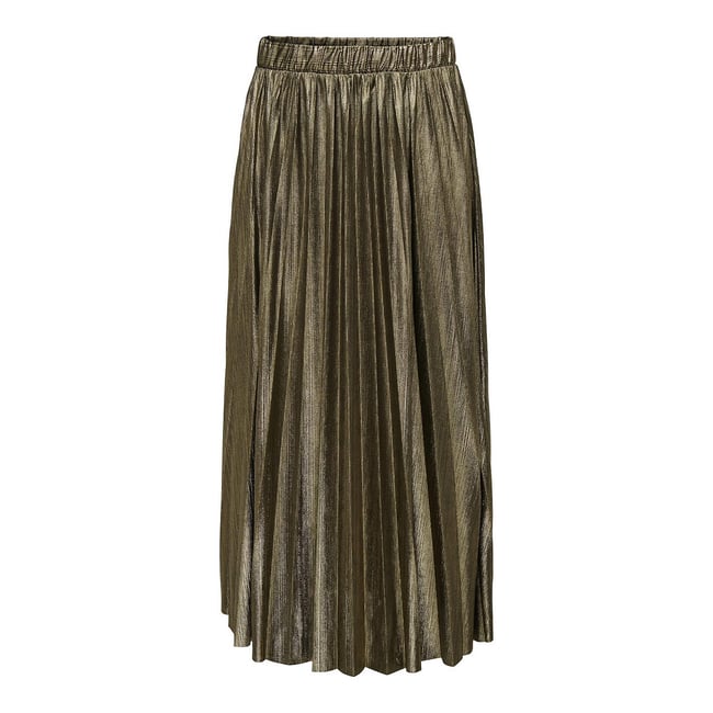 Jupe plissée dorée gold <span itemprop=