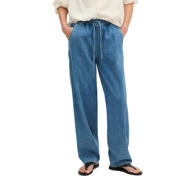 Jeans joggpants relaxed cropped en denim Cashmere Touch - MARC O'POLO