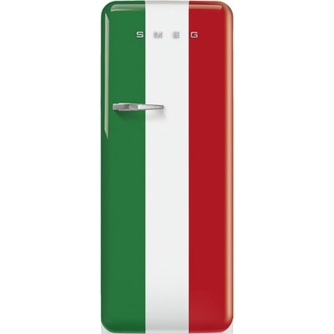 Réfrigérateur 1 porte poignée à gauche FAB28 drapeau italien brillant <span itemprop=