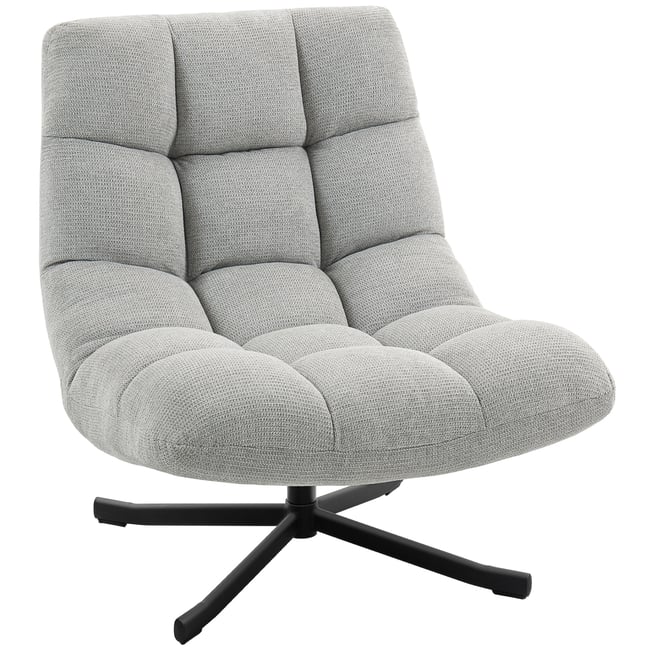 Accent Chair Chenille (100 % polyester) Gris Couleur gris clair <span itemprop=