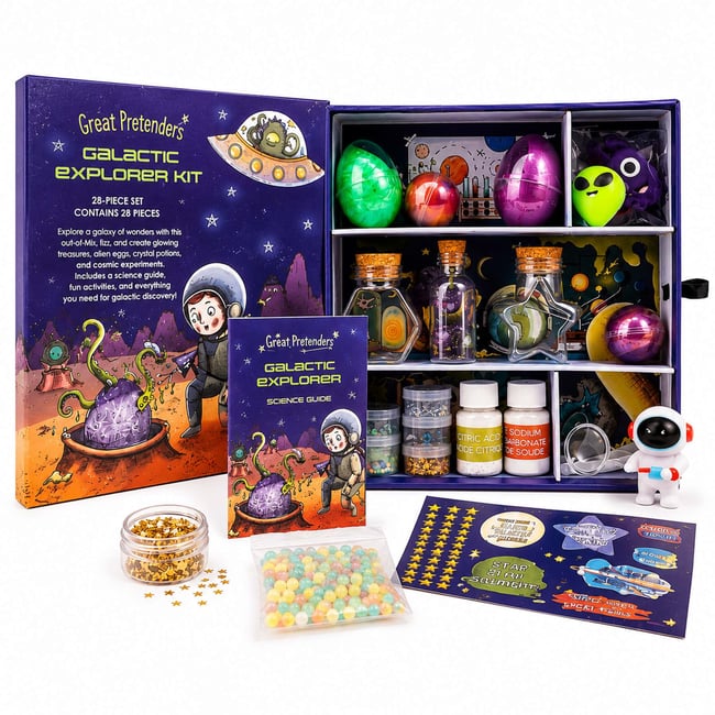Coffret explorateur galactique expériences spatiales bleu <span itemprop=