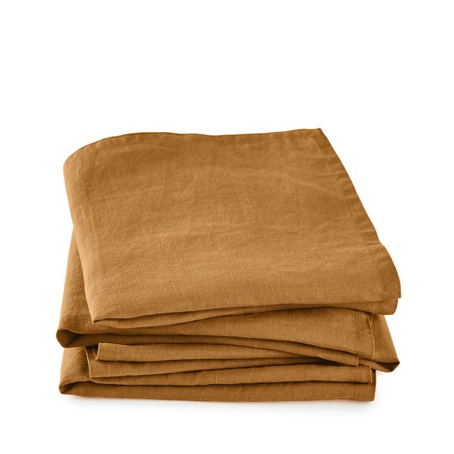 Set van 4 servetten van gewassen linnen Victorine - LA REDOUTE INTERIEURS
