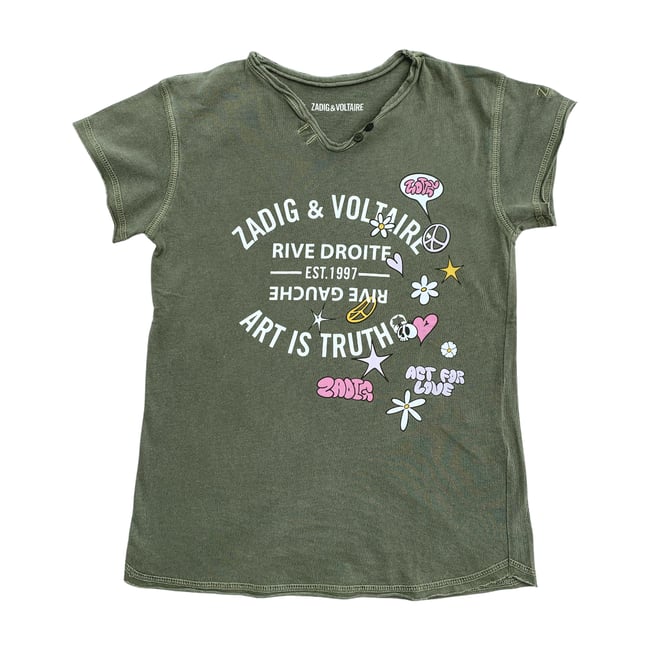 T-shirt enfant - Très bon état vert <span itemprop=
