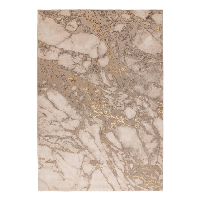 Tapis d'intérieur rectangulaire Couleur gris marbré avec veines dorées <span itemprop=