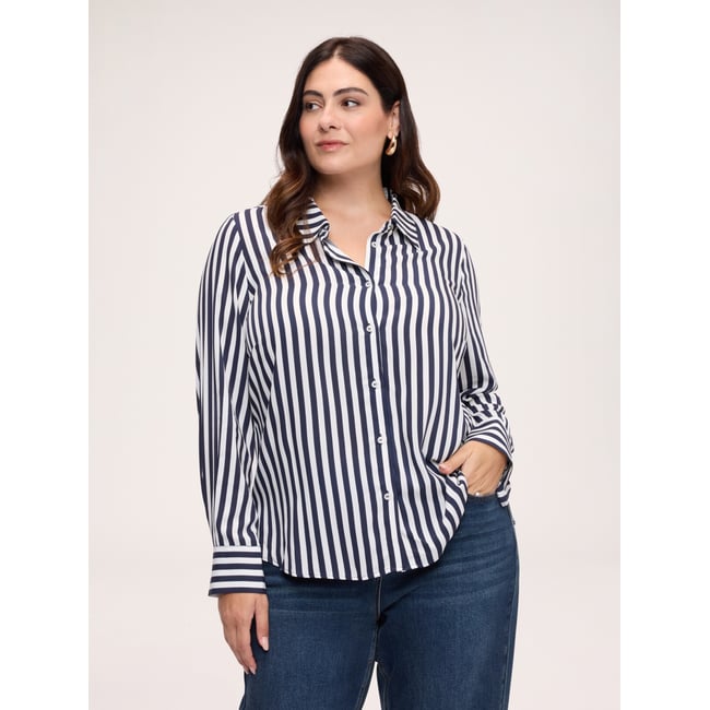 Chemise rayée bleu <span itemprop=