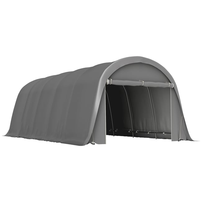 Abri pour voiture Acier galvanisé Gris Foncé gris foncé <span itemprop=