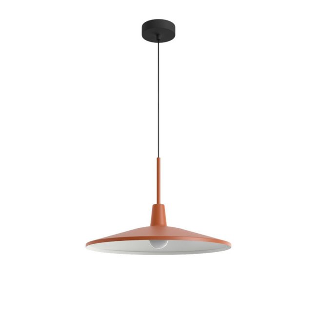 Suspension cuisine métal terracotta D43 cm DENVER Couleur orange <span itemprop=