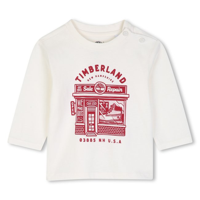 Tee-shirt manches longues ivoire <span itemprop=