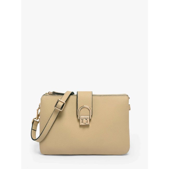 Sac bandoulière Equestre cuir sable <span itemprop=