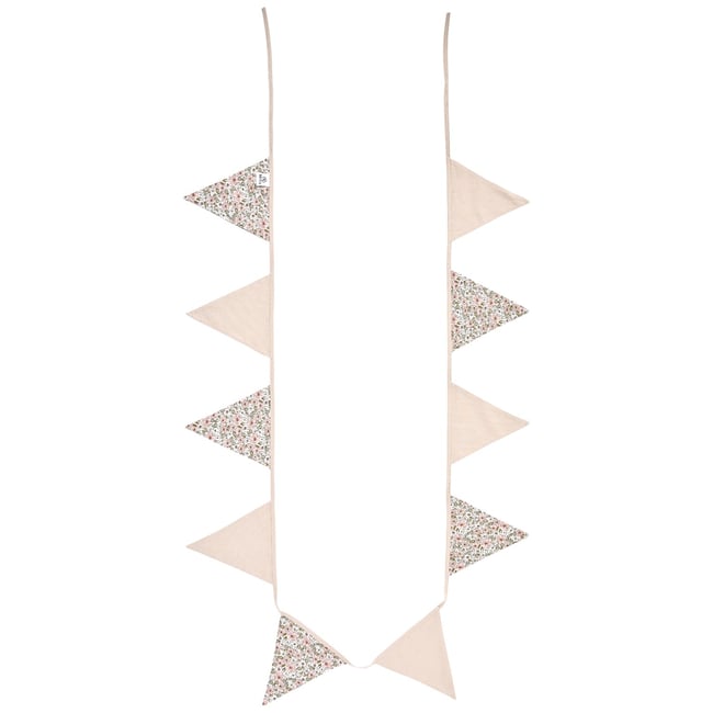 Guirlande fanions Couleur beige, rose thé, marron <span itemprop=