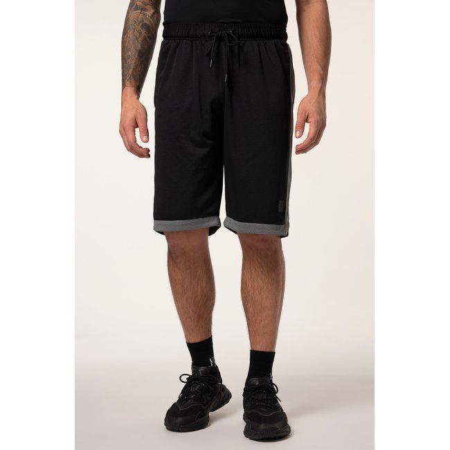 Bermuda court en mesh noir <span itemprop=