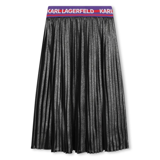Jupe midi plissée silver <span itemprop=