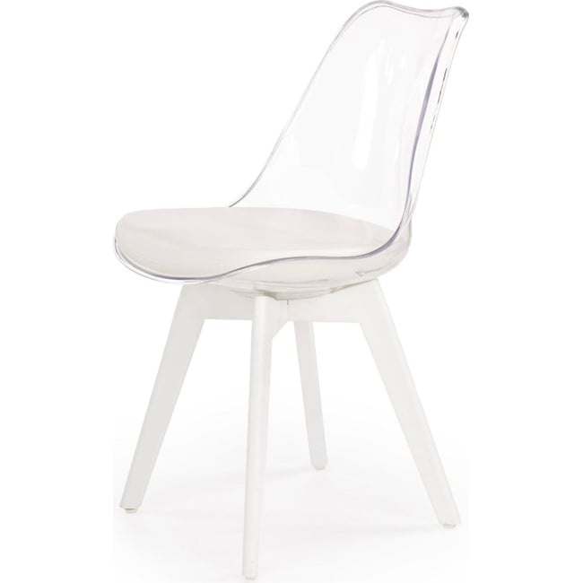 Chaise collection SIGETEC Couleur transparent et blanc <span itemprop=