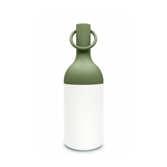 Petite lampe nomade en plastique - ELO Couleur blanc et vert olive <span itemprop=
