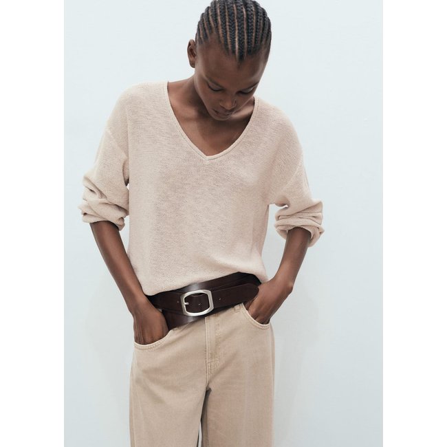 Pull-over maille col en V - MANGO