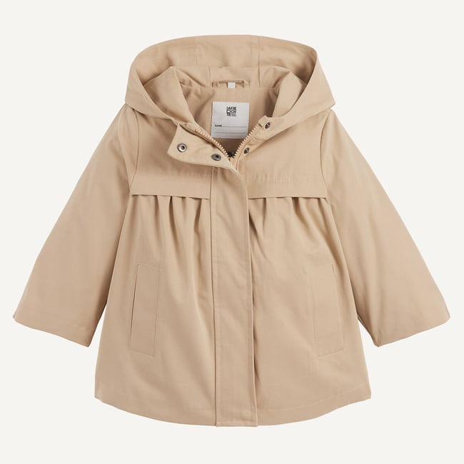 Blouson façon trench, mi-saison beige <span itemprop=