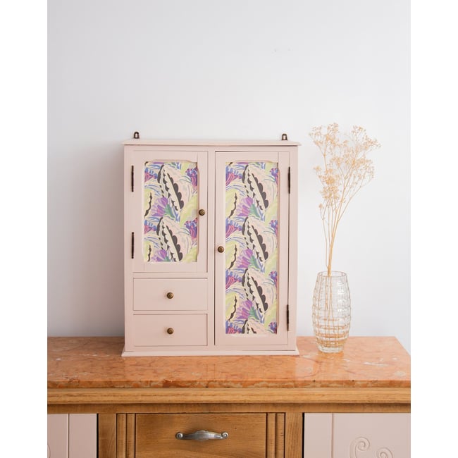 Meuble de rangement en bois Michel N°216 - Bon état Couleur rose <span itemprop=
