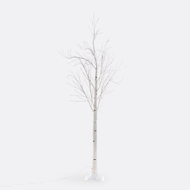 Arbre de Noël lumineux H220 cm, Djeva Couleur blanc <span itemprop=