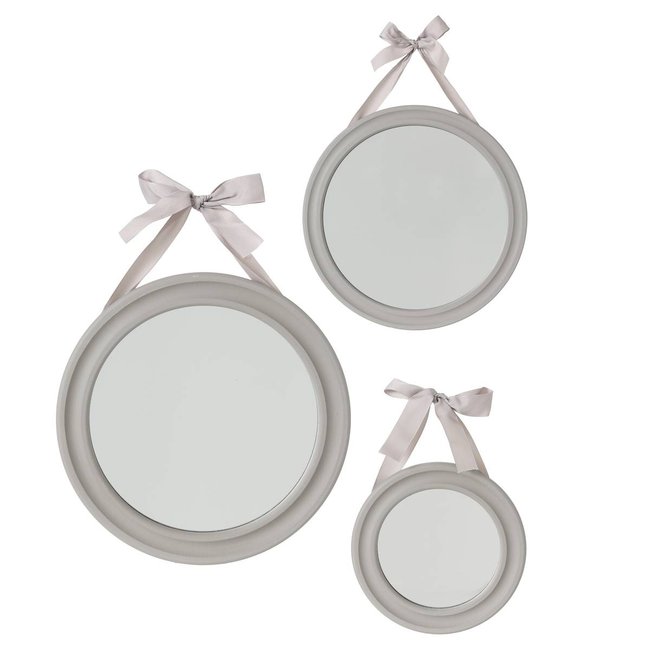 Set de 3 miroirs RUBAN Couleur blanc <span itemprop=