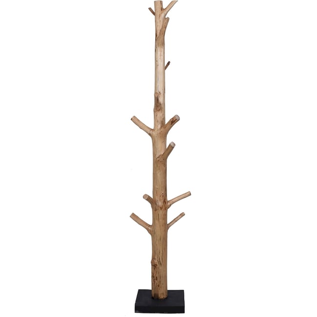 Portemanteau en bois de mahogany Couleur bois naturel clair et authentique <span itemprop=