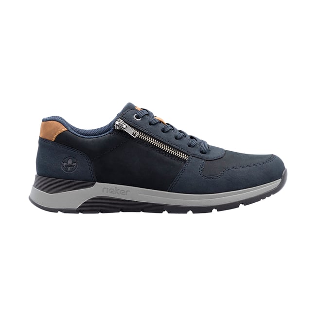 Basket Basse Cuir bleu <span itemprop=