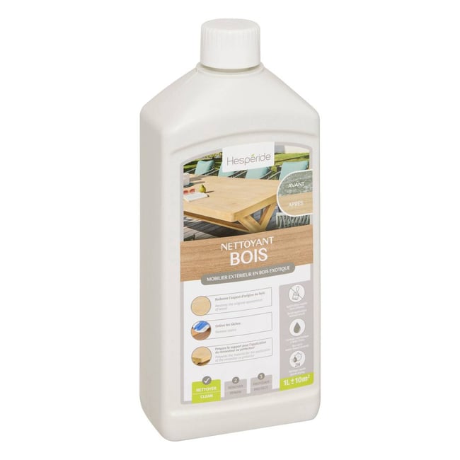 Nettoyant pour mobilier extérieur bois exotique 1L blanc <span itemprop=