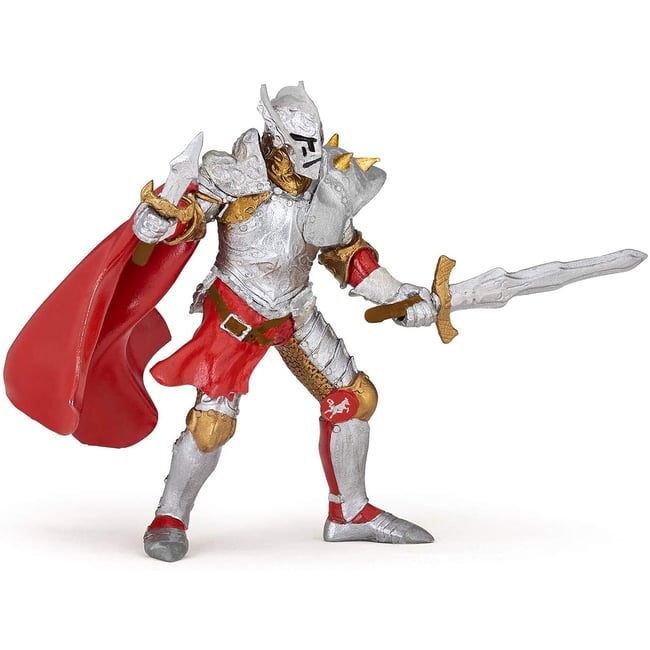 Figurine Chevalier au masque de fer gris <span itemprop=