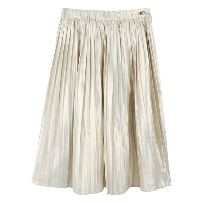 Jupe de cérémonie plissée dore clair <span itemprop=