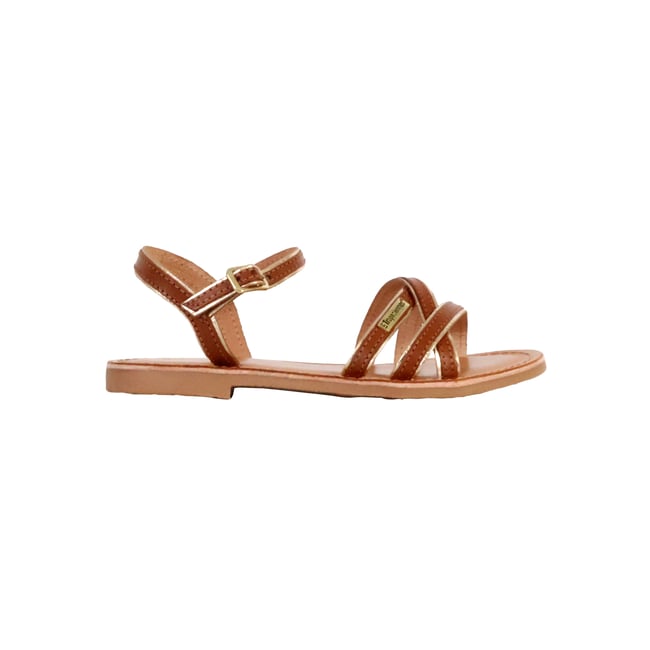 Sandale Plate Cuir Les Tropeziennes Belix tan <span itemprop=