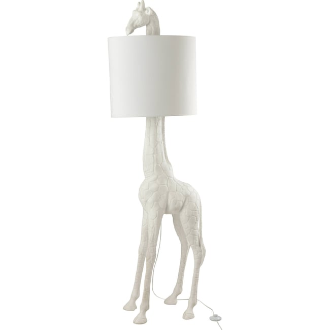 Lampe girafe en résine design pour décoration intérieure Couleur blanc mat élégant <span itemprop=