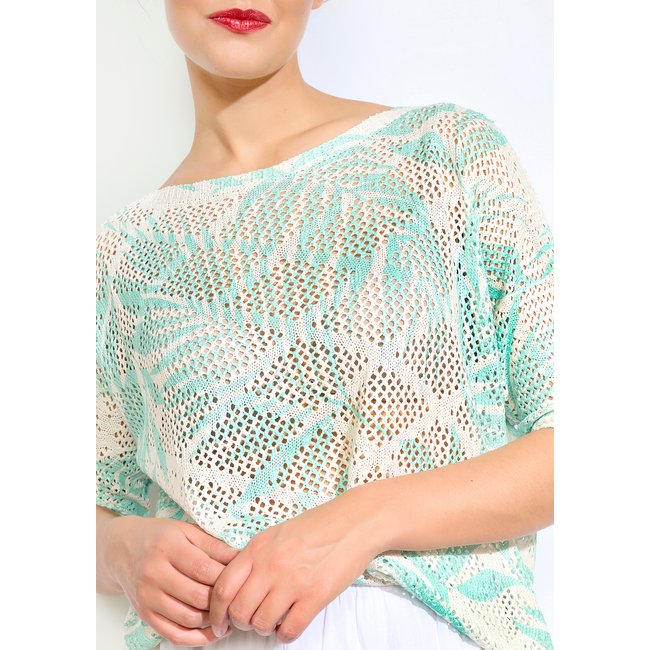 Blouse feuillage ajourée - LOLALIZA