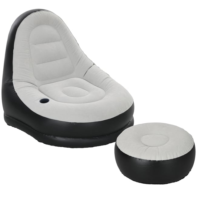 Siège gonflable Plastique Gris gris <span itemprop=