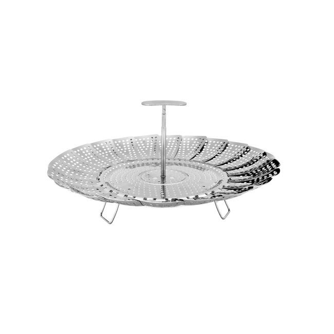 Panier vapeur marguerite inox argent / métallique <span itemprop=
