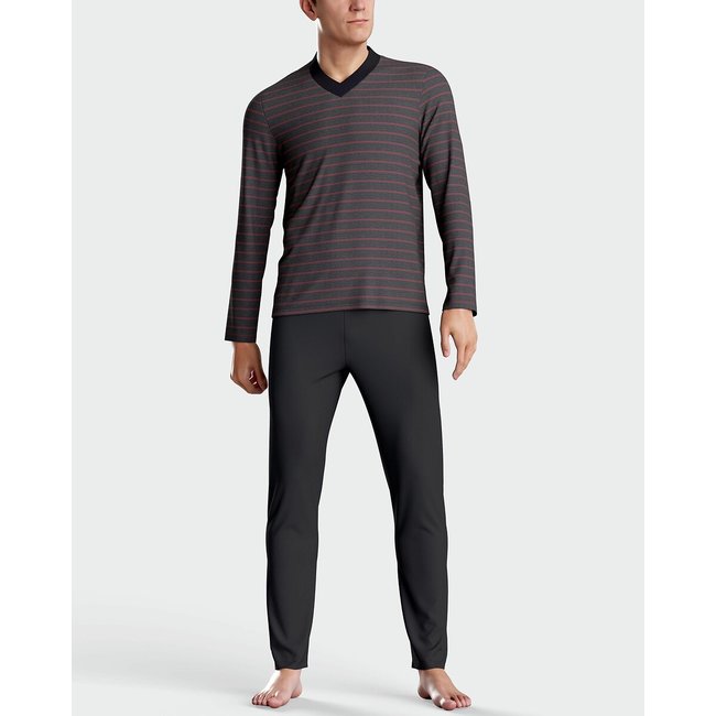 Striped V-Neck Pyjamas, striped, IMPETUS