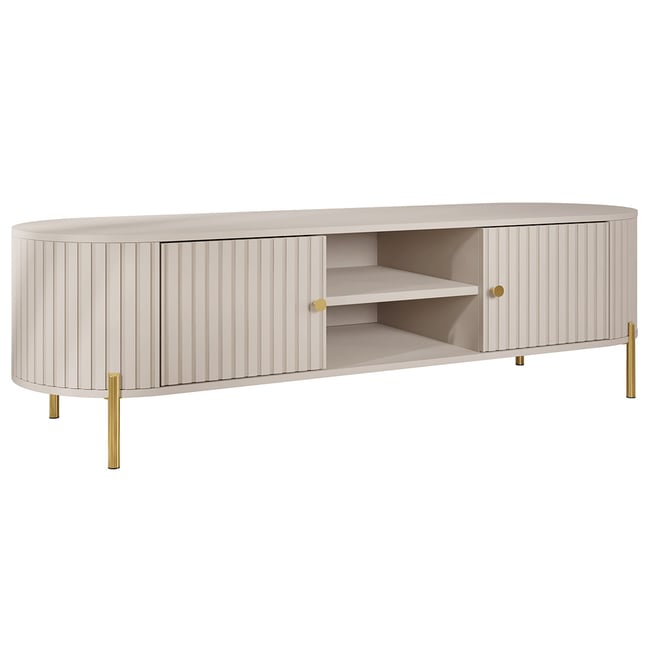 Meuble TV - JAIME Couleur beige <span itemprop=