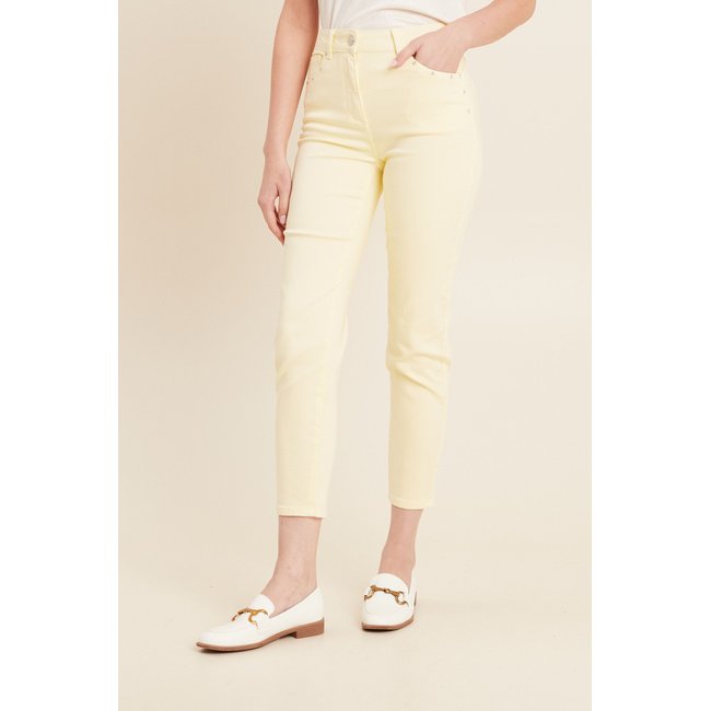 Pantalon ajusté 7/8ème jaune clair <span itemprop=