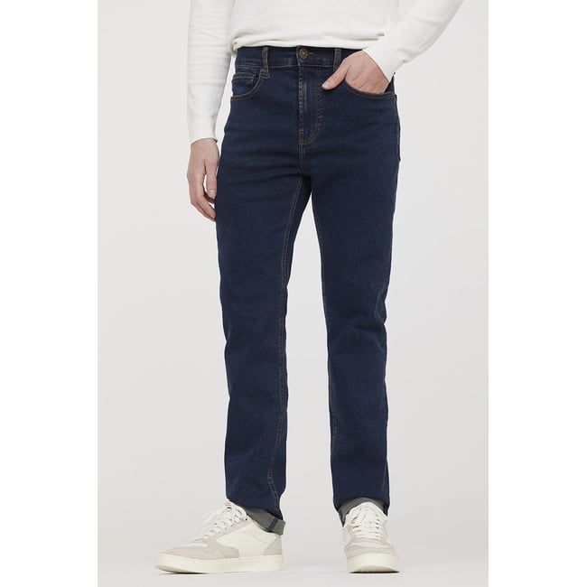 Jean coton straight LC126ZP noir <span itemprop=