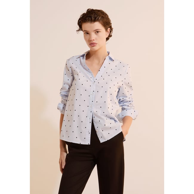 ETAM CHEMISE CABANA POIS - CHEMIS bleu ciel <span itemprop=