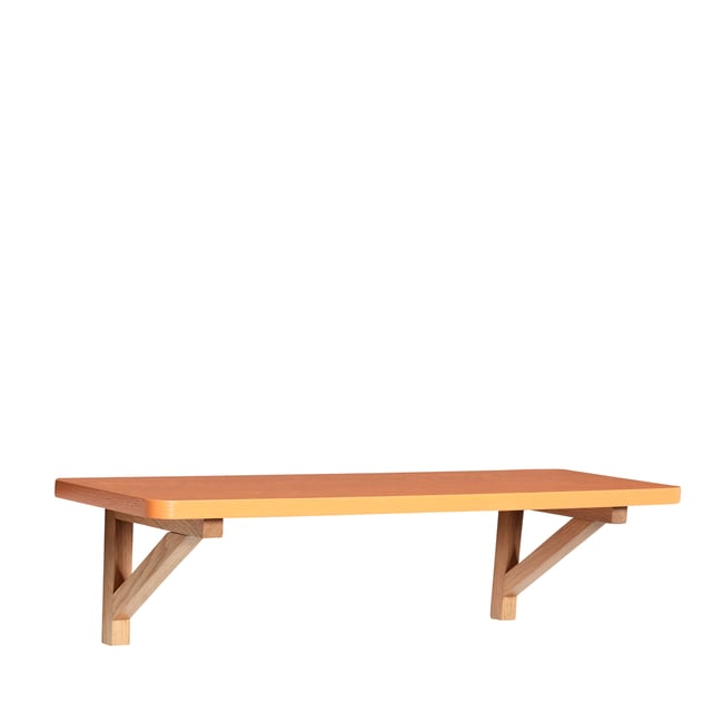 Étagère en placage de chêne et bois de chêne ARKI Couleur orange/naturel <span itemprop=