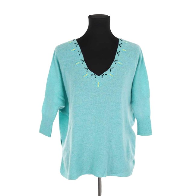 Pull en cachemire - Très Bon État bleu <span itemprop=