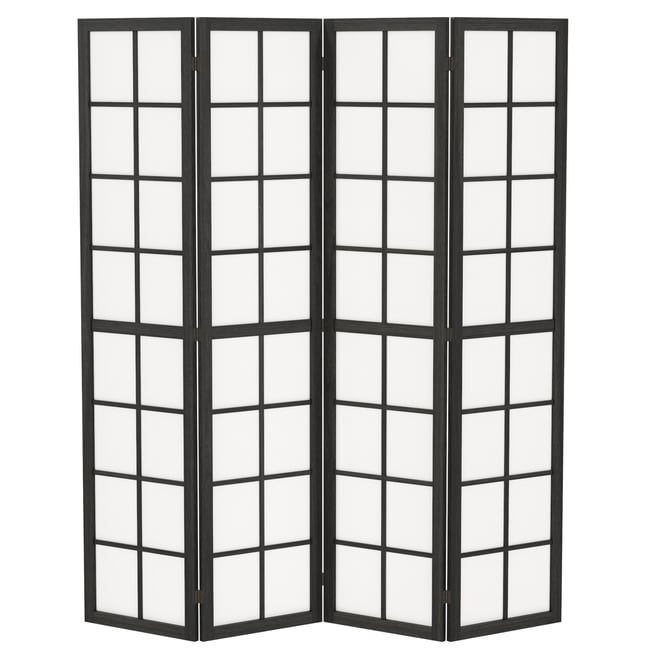Cloison de séparation Bois de pin Noir Couleur noir <span itemprop=