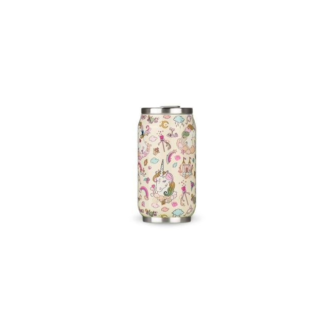Gourde Canette Licorne Ivoire bril 280ml beige <span itemprop=