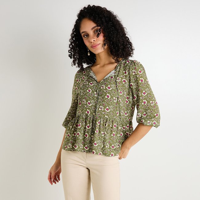 Blouse imprimée multicolore imprime <span itemprop=