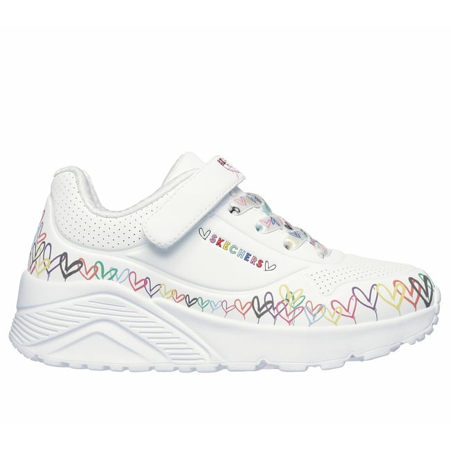 Baskets JGoldcrown: Uno Lite - Heart Craze blanc <span itemprop=