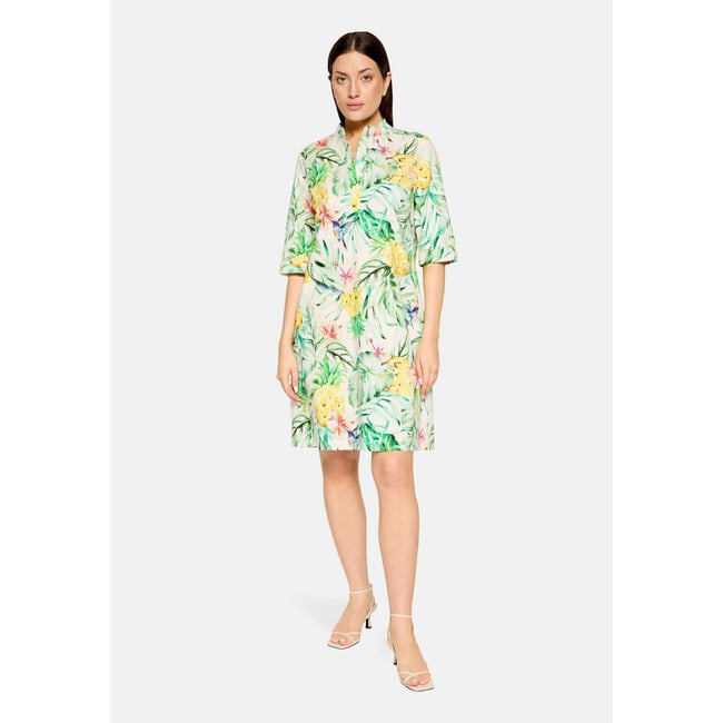 Robe-chemisier à poches green/nature <span itemprop=
