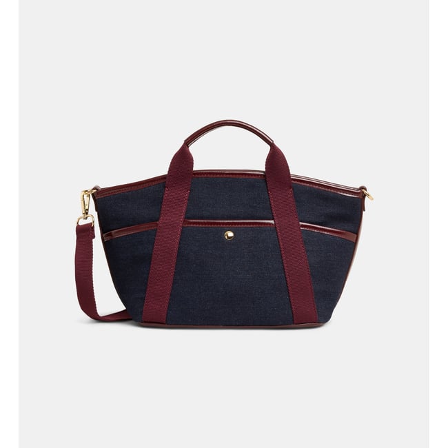 Sac cabas maggy jean prune <span itemprop=
